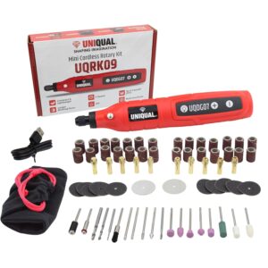 UniQual 72pcs Mini Cordless Rotary Tool Kit with 2000mAh Battery